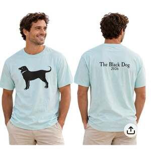 The Black Dog 2026 Classic Collection Aqua Graphic Logo T-Shirt Unisex 2X